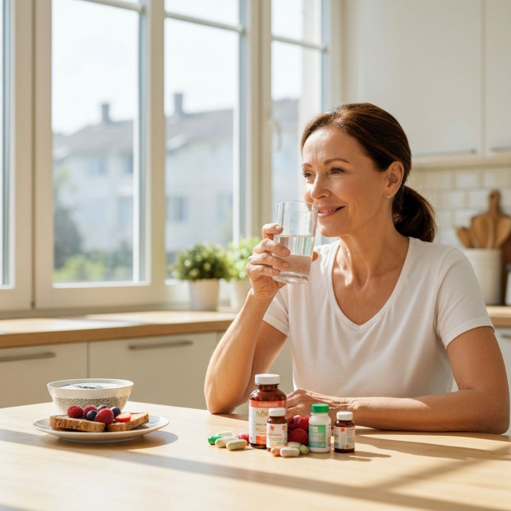 Morning routine with supplements